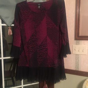 Burgundy loose dress